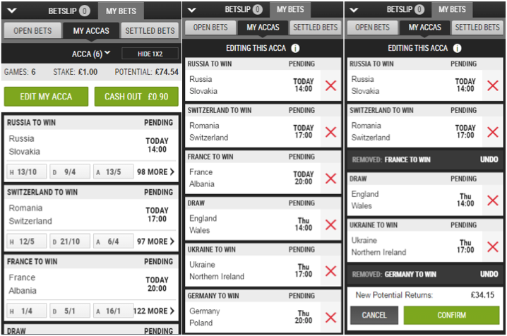 Making changes to acca bets using Ladbrokes 'Edit My Acca'