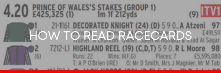 How to Read Race Cards