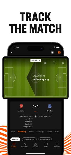 Track all your matches and teams