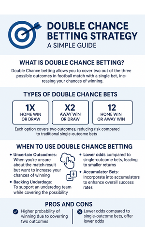 Double chance betting strategy infographic